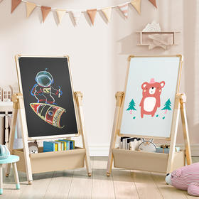 【快乐小画家，绘制梦想~】儿童画板磁性可消除 儿童画板套装 画板可擦写 超大儿童画板磁性画架-QQ