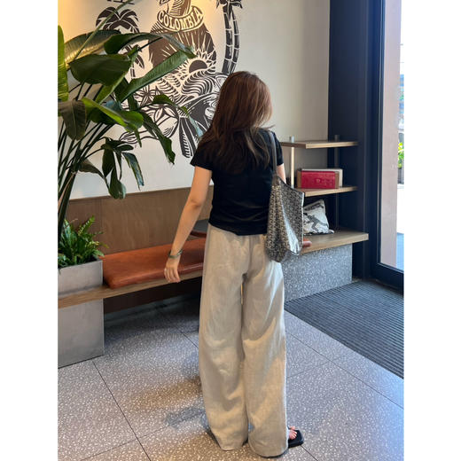 2506404    亚麻 棉 直筒休闲裤 商品图6