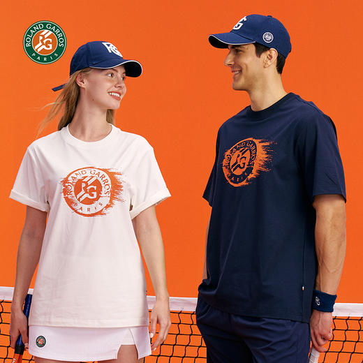 罗兰加洛斯法网短袖t恤男女纯棉春夏新款纯棉运动上衣宽松 商品图3