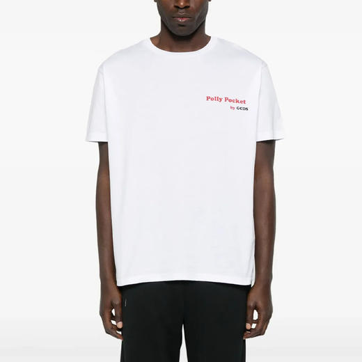 GCDS 男女同款徽标印花棉质圆领短袖T恤 白色 B1MM2305JH9 10 商品图1