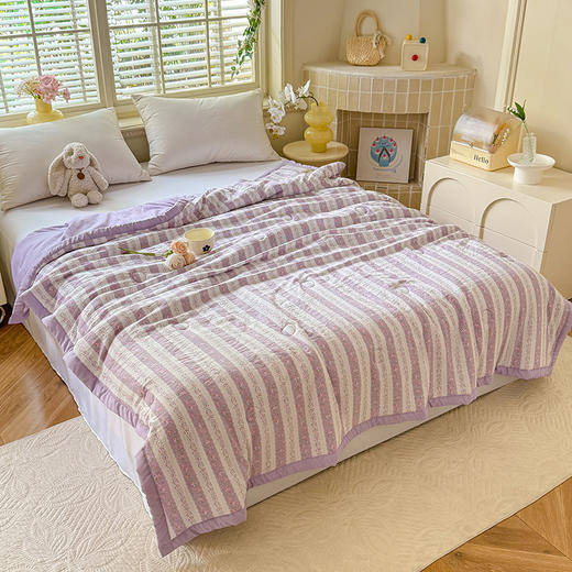 【YW】无忧购凉轻奢赫本印花夏凉被床盖枕套（截单后3-5天发货) 商品图8