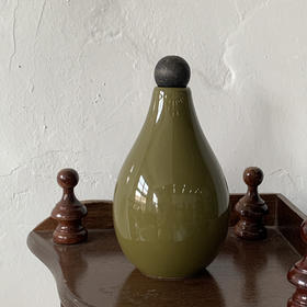 意大利中古木塞瓶 橄榄绿