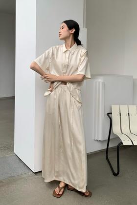 Le Malene 气质通勤衬衫半裙套装 20618