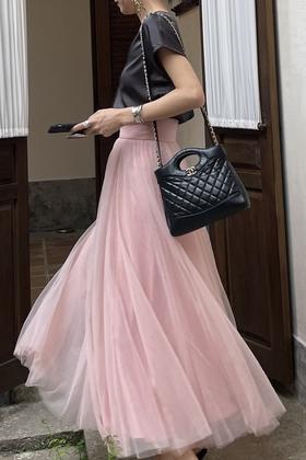 SUMMER & SAGE 网纱裙大摆仙女百褶裙 20610