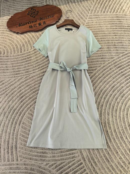 Martine Wester 女款双面水柔棉异料拼接连衣裙 11421231 商品图2
