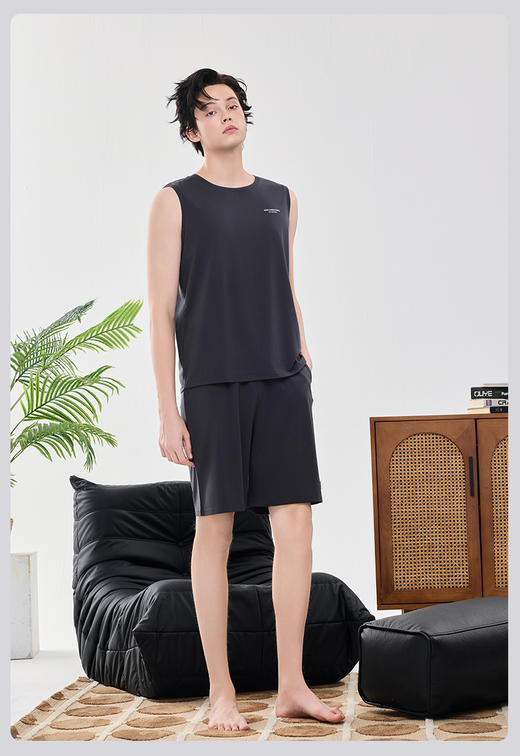 限时9折【兰精莫代尔背心】A类 深睡凉感睡衣 爽滑轻薄不闷热 天然洁净健康呵护肌肤BXM962B-CC 商品图8