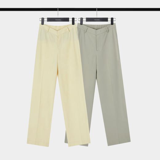 simplepieces高腰休闲裤女夏季新品宽松V字腰头拖地茄子裤SPS 商品图4