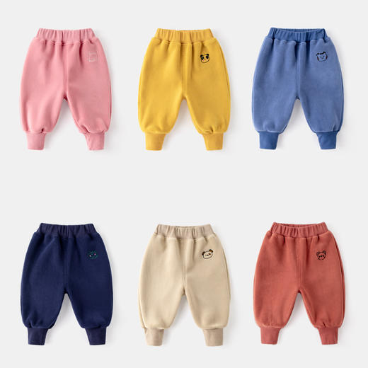 宝宝奥利绒裤子婴儿加厚冬装长裤加绒儿童休闲裤秋冬男保暖裤子潮 商品图3