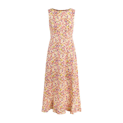 HeyDress原创油画碎花连衣裙女夏季法式收腰设计无袖天丝度假裙子 商品图4