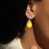 订购6周到｜Eshvi-MINI STRIPED DROP-芒果色 条纹 吊坠 耳环［英国设计师］ 商品缩略图0