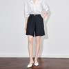 「高货wl」全新升级【铂金会员211/天猫279/差价68】(41708)洛诗琳天丝亚麻凉感短裤2025夏新款高腰显瘦气质直筒裤女 商品缩略图2