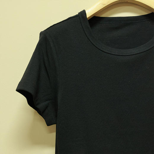 【抖音专属】圆领短袖T恤(258006-黑色） 商品图1