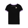 GCDS 女士字母徽标刺绣弹力棉质圆领短袖T恤 黑色 B1MW2301JI9 99 商品缩略图1