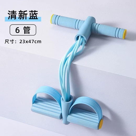 【小器械大作用，轻松打造优美迷人曲线~】脚蹬拉力器 家用瑜伽腿部四管弹力绳 全身拉伸拉力绳 仰卧起坐辅助-QQ 商品图10