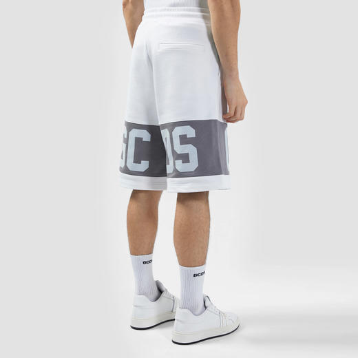 GCDS 男士棉质字母徽标印花休闲短裤 白色 B1XM3100JD1 10 商品图2