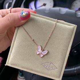 F670梵克雅宝 蝴蝶ZP 系列 项链 出货 代购级别 纯银镶嵌天然贝壳