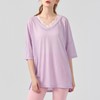 【新款秒杀价】V领蕾丝外穿纯色百搭慵懒风普拉提瑜伽服罩衫BMMZ-327 商品缩略图0