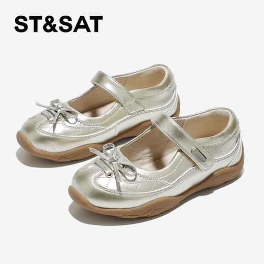 【童鞋】星期六时髦蝴蝶结魔术贴女童运动玛丽珍SSD3191U0Y 商品图0