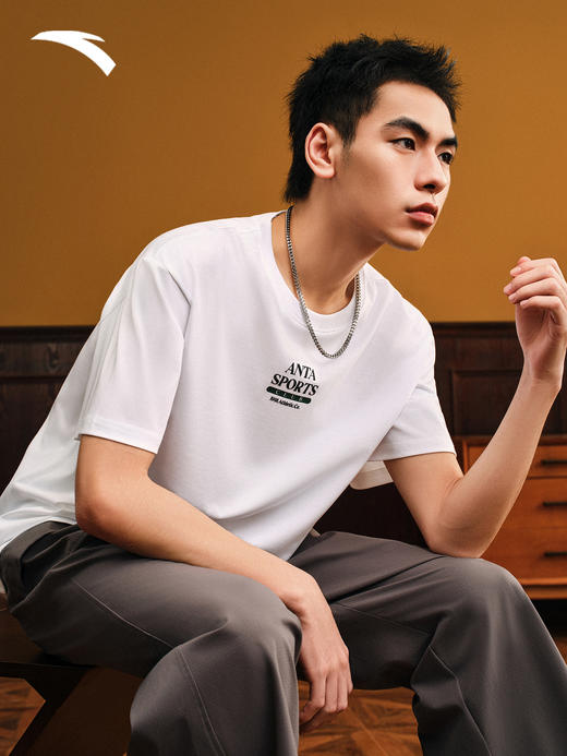 安踏冰丝T丨短袖t恤男士夏季新款字母印花休闲运动上衣152538123 商品图2