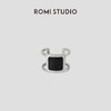 ROMI STUDIO 不锈钢手镯 简约高级感黑银撞色开口手镯 RWCRP33610 商品缩略图0