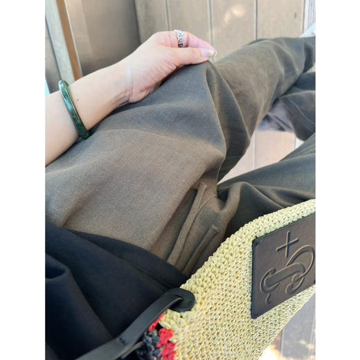 2506404    亚麻 棉 直筒休闲裤 商品图5