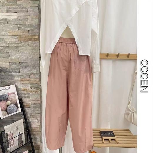 7.7清货，能接受不退拍 NO退 55229宽松版九分休闲直筒水洗棉哈伦显瘦阔腿香蕉裤-喜出 商品图6