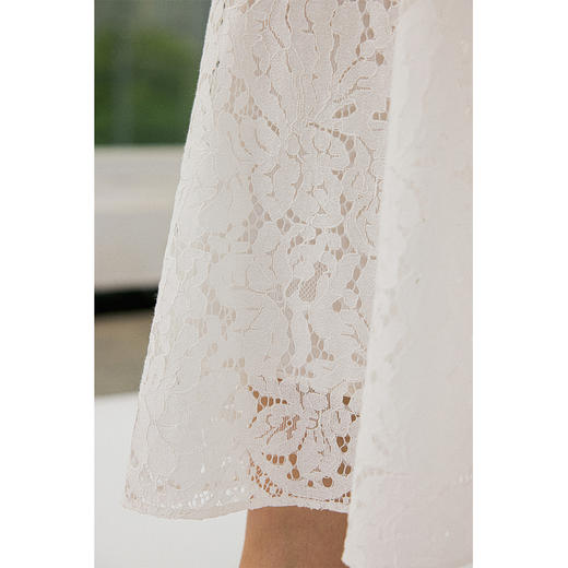 HeyDress法式蕾丝拼接半身裙女夏季复古高腰显瘦斜裁浪漫a字半裙 商品图2