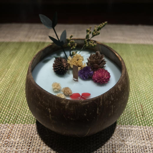 天然椰壳精油香薰蜡烛 大碗装～ 商品图0
