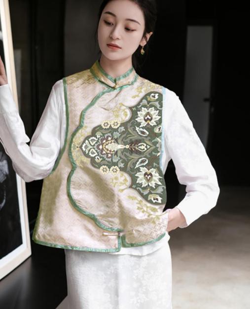 盛唐牡丹| 非遗缂丝宝相花花瓣马甲 商品图0