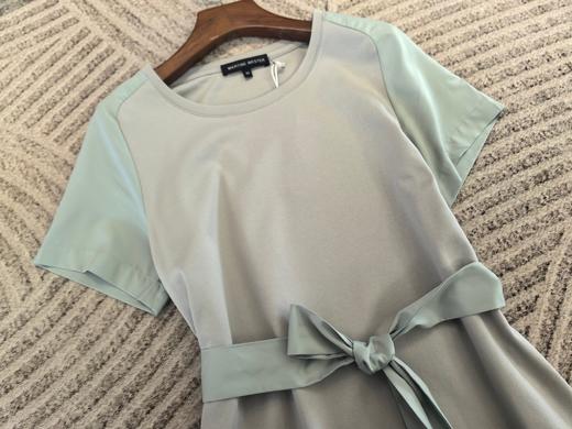 Martine Wester 女款双面水柔棉异料拼接连衣裙 11421231 商品图3