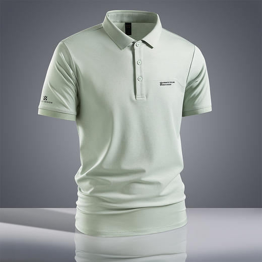 【7A抗菌凉感醋酸亚麻桑蚕丝】罗蒙男士夏季polo衫防紫外线短袖t恤男polo衫休闲百搭上衣 商品图1
