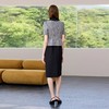 IWY/黑色包臀裙子女夏连衣裙灰色接拼职业装新款假两件西服裙 Q1399 商品缩略图3