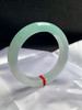 620257，54.5圈口，冰晴半山水正圈平安镯，半截甜绿色，半截白底，种水好，冰润细腻 商品缩略图1