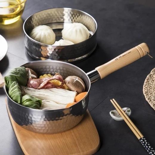 神田品牌直发【雪平锅来啦】下单就送蒸格玻璃盖日本神田KANDA雪平锅食品级443不锈钢健康0涂层双向导流口倾倒便利省心随用随挂基地直邮 商品图0