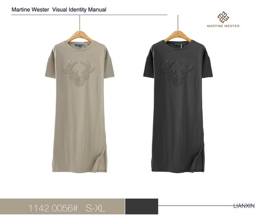 Martine Wester丝光棉开叉连衣裙11420056 商品图0