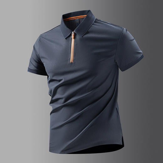 【凉感抗菌抗皱】罗蒙男士夏季休闲商务polo衫男短袖t恤男士t恤短袖 商品图3