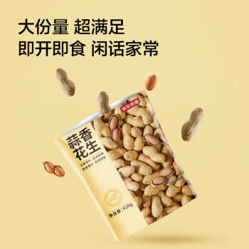 京东京造蒜香花生420g花生米下酒菜烤花生休闲零食坚果炒货量贩大袋装自营 /休闲食品 /坚果炒货 /花生 商品图0