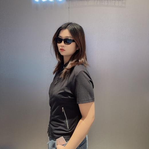 NC小立领双拉链侧边双口袋短袖小衫50504（黑）夏季152140200321 商品图0