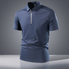 【抗菌凉感醋酸亚麻桑蚕丝】罗蒙男士防紫外线夏季短袖polo衫商务休闲男体恤 商品缩略图4