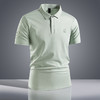【凉感防紫外线含亚麻桑蚕丝】罗蒙男士夏季Polo衫7A抗菌舒适休闲醋酸冰丝t恤男短袖男 商品缩略图2