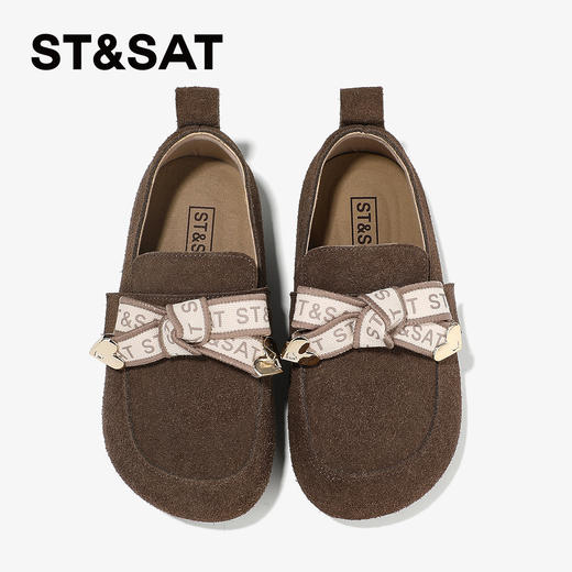 【童鞋】星期六经典百搭复古女童豆豆鞋SSD3191U1N 商品图2