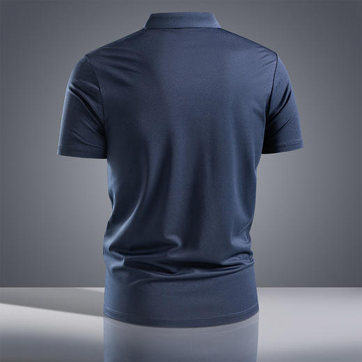 【凉感防紫外线含亚麻桑蚕丝】罗蒙男士夏季Polo衫7A抗菌舒适休闲醋酸冰丝t恤男短袖男 商品图5