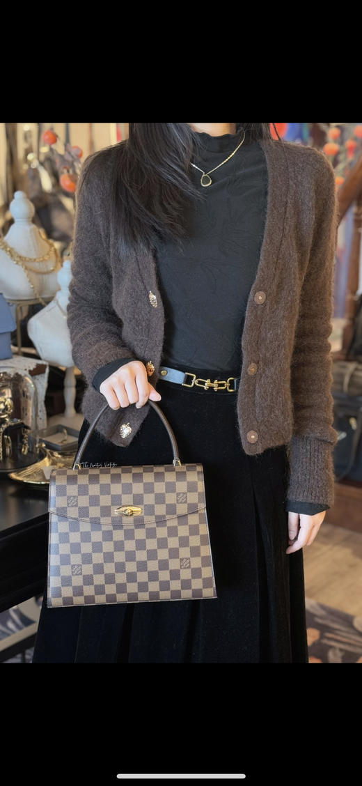 LV 中古 棕棋盘格 凯莉 手提包 商品图3