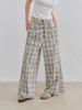 Evistub/E-5XCK718/全棉色织复古格纹长裤女 商品缩略图0