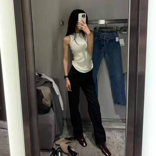 ROMI STUDIO“亚麻牛仔”亚麻莱赛尔棉混纺直筒牛仔裤 RWCSXD2775 商品图0