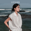 LIYIHAN织梦  25夏新款扭结廓形短袖衬衫法式翻领设计感宽松时尚 商品缩略图2