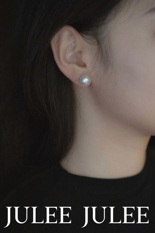 【618私藏专场】JULEEJULEE茱俪 PT900澳白馒头珠耳钉 商品图0