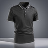 【7A抗菌凉感醋酸亚麻桑蚕丝】罗蒙男士夏季防紫外线polo衫男休闲百搭短袖t恤男 商品缩略图4