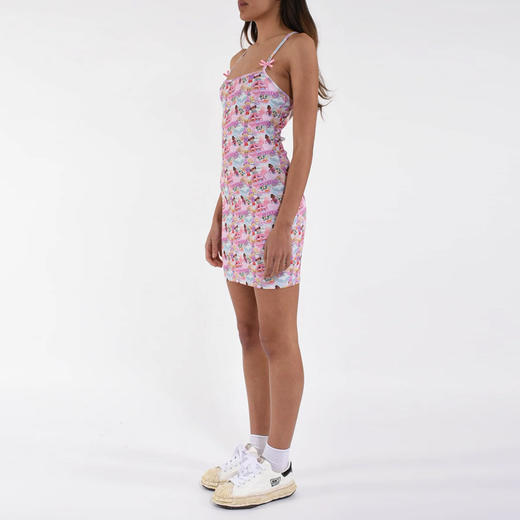 GCDS 女士徽标印花棉质连衣裙 混色 B1MW1001JJ0 09 商品图1