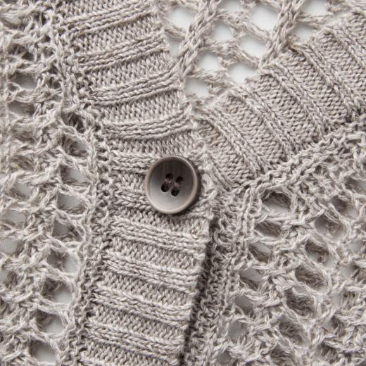 ROMI STUDIO“纵横交织”欧洲进口100%色纺亚麻镂空开衫 RWCRST3418 商品图2